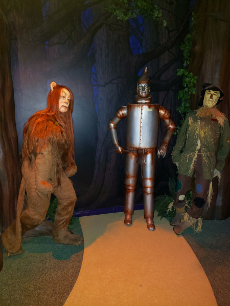 Personajes del Mago de Oz hechos con cera en Louis Tussaud's WaxWorks