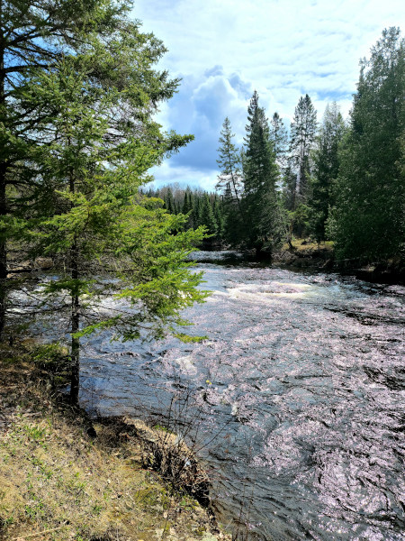 Furnace Falls Park, en el extremo oeste de la Capital del Geocaching en Canadá