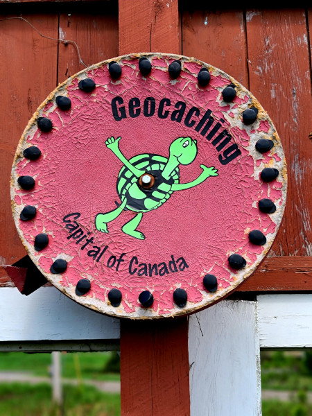 Uno de los tantos geocaches en la Capital del Geocaching en Canadá