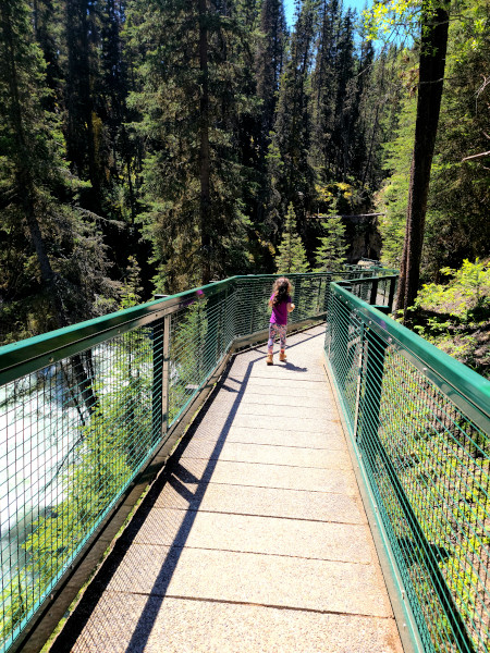 El sendero hasta Lower Falls es el más fácil de recorrer, incluso para los niños